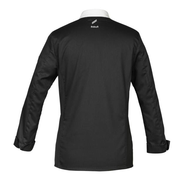 Veste de cuisine pour femme à manches longues Elize noir - Robur