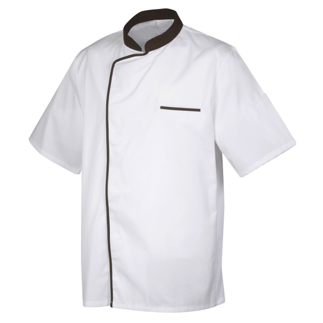 Veste mixte Energy manches courtes Blanc et moka - Robur