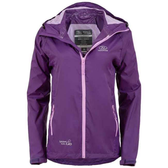 Damen Stow & Go Wasserdichte Jacke Lila - Highlander