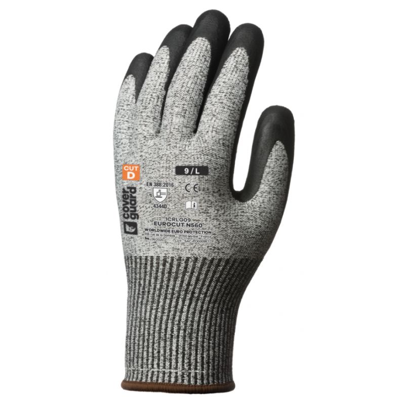 Gants Eurocut N Hppe Enduit Nitrile Noir Coverguard