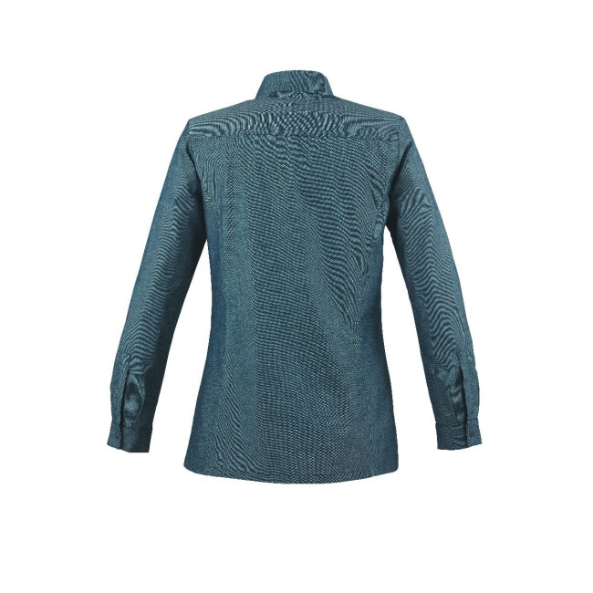 Dames jas lange mouwen Briva Blauw chambray - Robur
