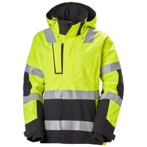 w luna hi vis shell jacket yellow womens - helly hansen workwear
