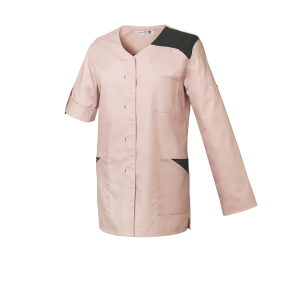 Tunique femme manches longues Flavie Rose et anthracite - Robur