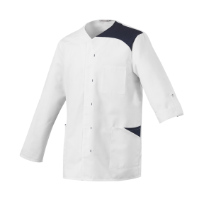 Tuniek heren lange mouwen Flavien Wit en blauw - Robur