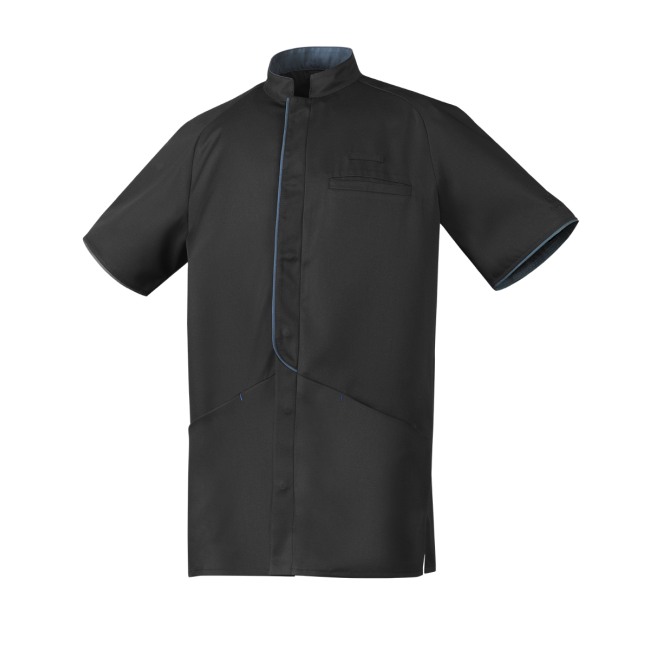 Tunique homme manches courtes Milor Seaqual Noir et bleu - Robur