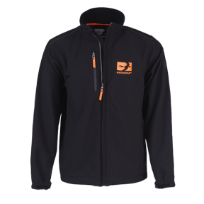 Kurtka Softshell Nutak Czarno-Pomarańczowa - Bosseur