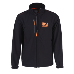 Kurtka Softshell Nutak Czarno-Pomarańczowa - Bosseur
