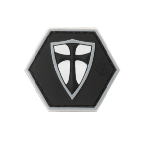 Patch hexagonal bouclier templier noir - JTG
