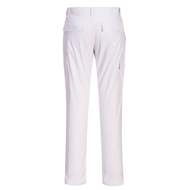 Spodnie robocze Combat Slim Stretch białe - Portwest