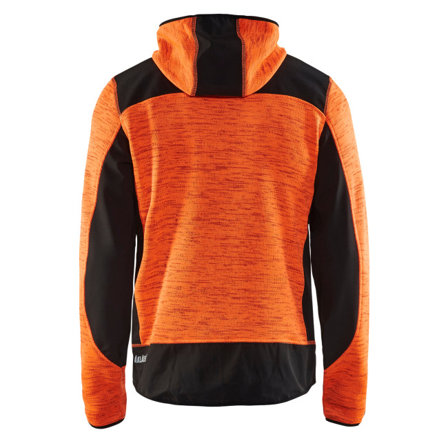Veste tricotée à capuche Orange fluo/Noir - Blaklader