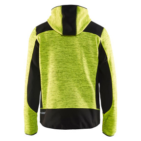 Veste tricotée à capuche Jaune fluo/Noir - Blaklader