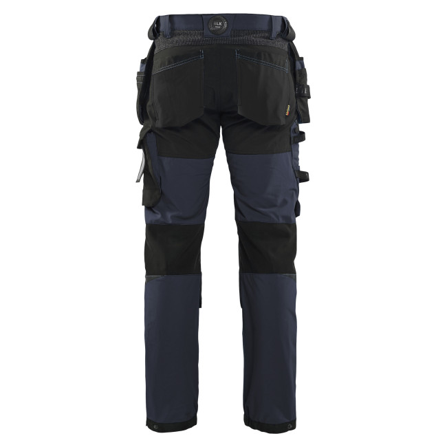 Pantalon artisan stretch 4D Marine foncé/Noir - Blaklader