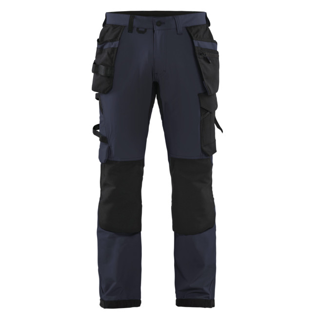 Pantalon artisan stretch 4D Marine foncé/Noir - Blaklader