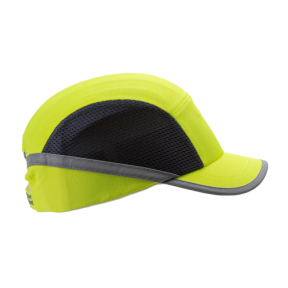 Czapka anty-UDERZENIOWA WENTYLOWANA BAWEŁNA/MESH ŻÓŁTA HV DASZEK 5CM - COVERGUARD