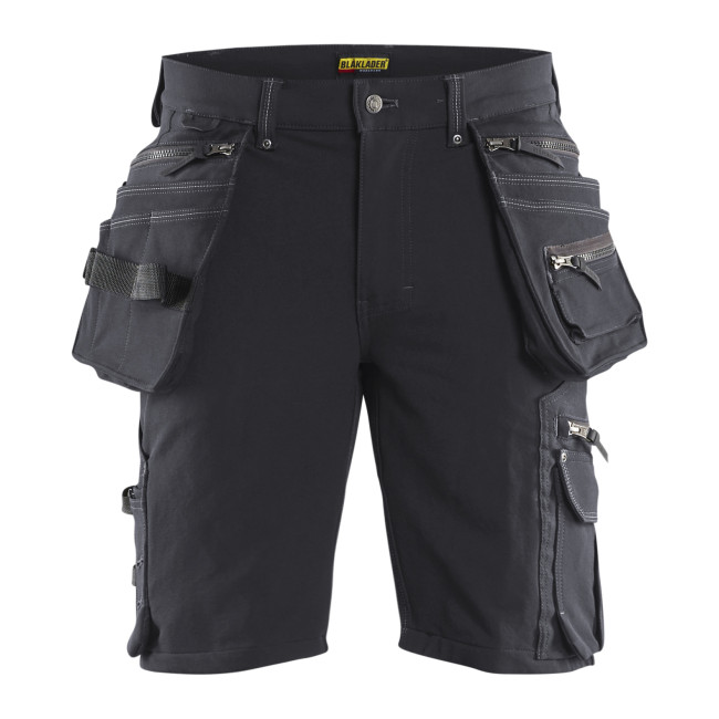 Spodenki X1900 rzemieślnicze stretch 4D Ciemnoszare/Czarne - Blaklader