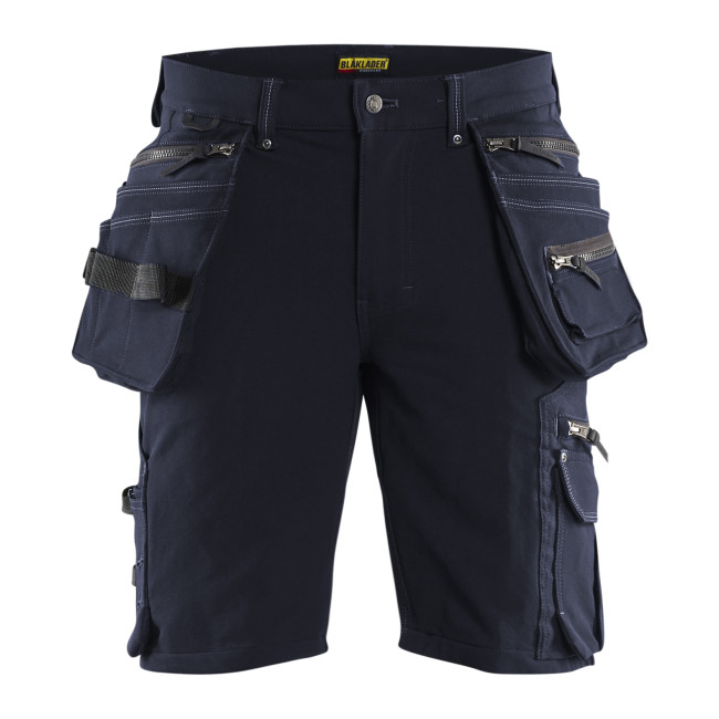 Short X1900 artisan stretch 4D Marine foncé/Noir - Blaklader