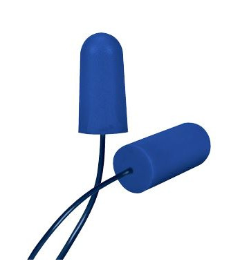 Bouchons d'oreilles cordés jetables Mega Bullet SNR 38 dB Bleu - PIP