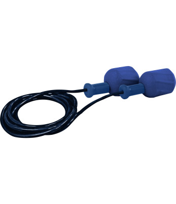 Bouchons d'oreilles cordés jetables Food Pro EZ-Twist SNR 38 dB Bleu - PIP