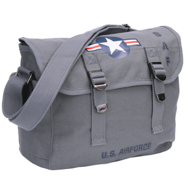 Canvas schoudertas US Air Force Grijs - Fostex
