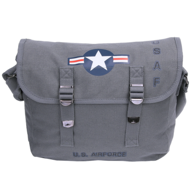 Canvas schoudertas US Air Force Grijs - Fostex