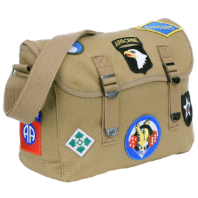 Sac bandoulière en toile emblèmes seconde guerre mondiale coyote - Fostex