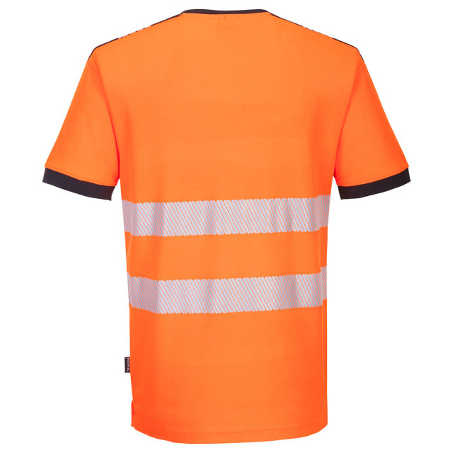 T-shirt dekolt w serek PW3 Hi-Vis pomarańczowy - Portwest