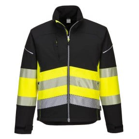 Veste Softshell PW3 Haute Visibilité Classe 1 noir/jaune - Portwest