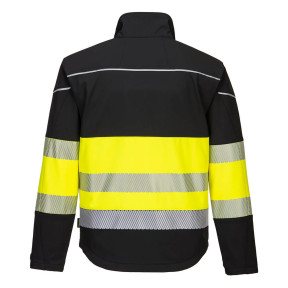 Veste Softshell PW3 Haute Visibilité Classe 1 noir/jaune - Portwest