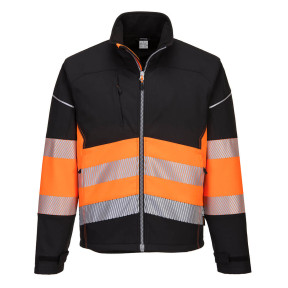 Veste Softshell PW3 Haute Visibilité classe 1 noir/orange - Portwest