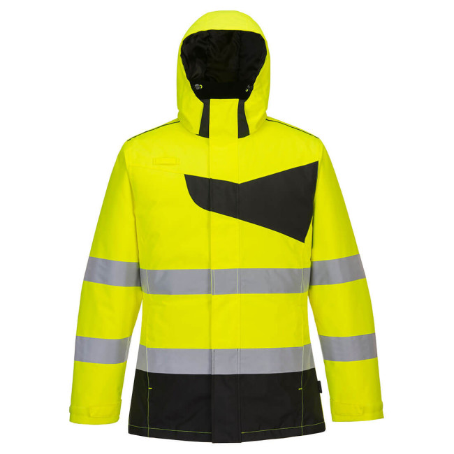 Hochsichtbare Winterparka PW2 gelb - Portwest
