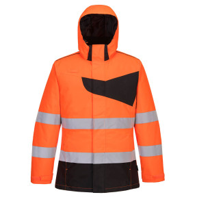 Hochsichtbare Winterparka PW2 orange - Portwest