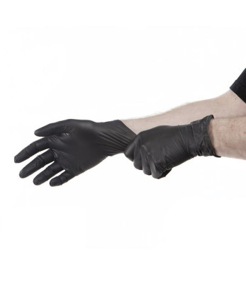 Boite de 100 gants nitrile non poudré noir - EN455 
