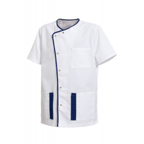 Herentunika Lilian antibacterieel Wit/Marine - Hasson