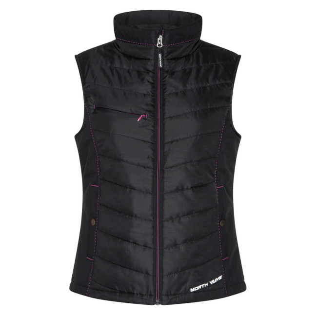CONSTANCE - ÄRMELLOSE JACKE SCHWARZ/FUCHSIA