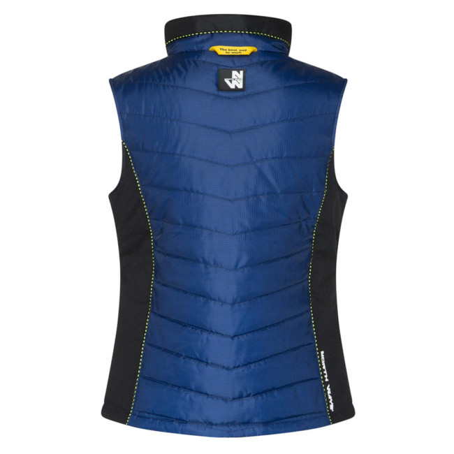 CONSTANCE - BLOUSON SANS MANCHES MARINE/ JAUNE FLUO