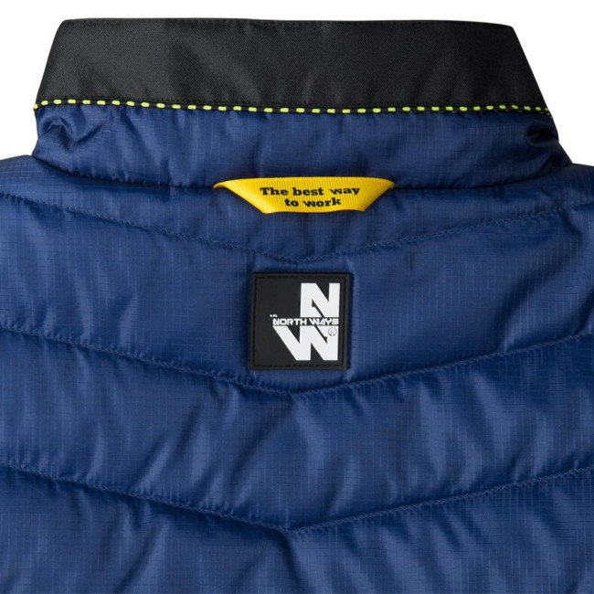 CONSTANCE - BLOUSON SANS MANCHES MARINE/ JAUNE FLUO