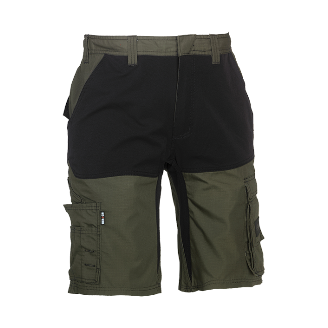 Bermuda de travail Hespar Kaki foncé et noir - Herock