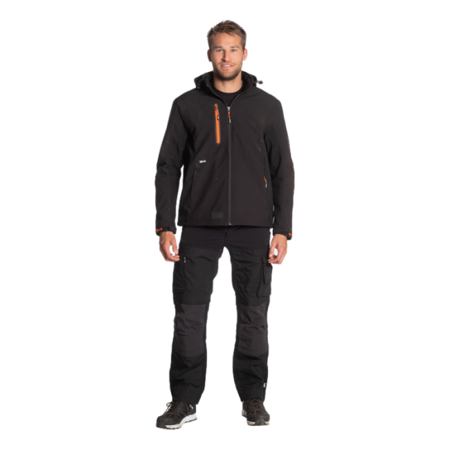 Pantalon de travail multipoches court Hector Noir - Herock