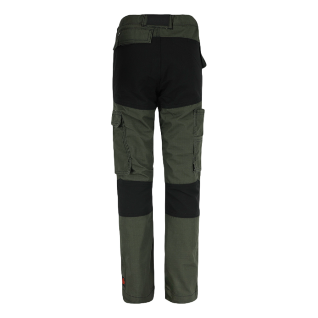 Pantalon de travail multipoches enfant Hector Kaki foncé et noir - Herock