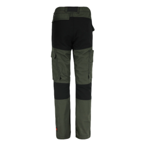 Pantalon de travail multipoches enfant Hector Kaki foncé et noir - Herock