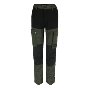 Pantalon de travail multipoches enfant Hector Kaki foncé et noir - Herock