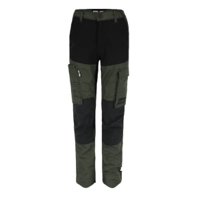 Pantalon de travail multipoches enfant Hector Kaki foncé et noir - Herock