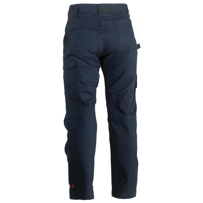 Pantalon de travail multipoches Stretch Torex Bleu marine et noir - Herock