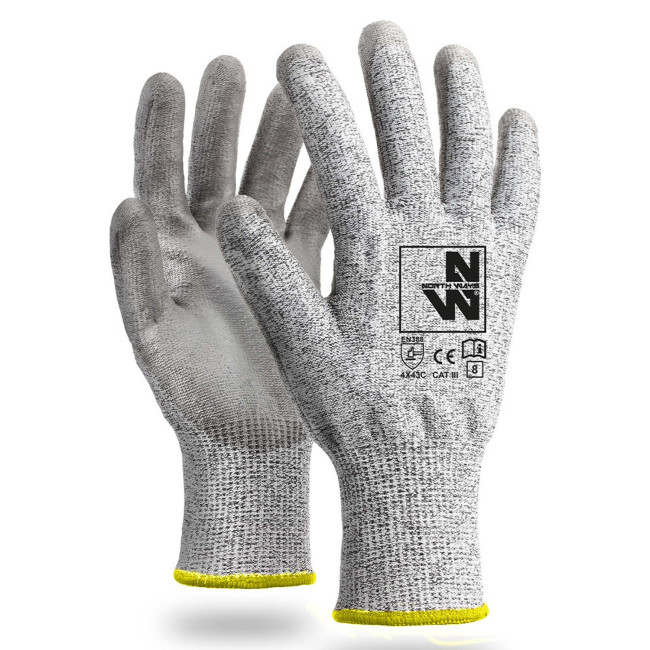 Blaine Schnittschutzhandschuhe grau meliert - North Ways
