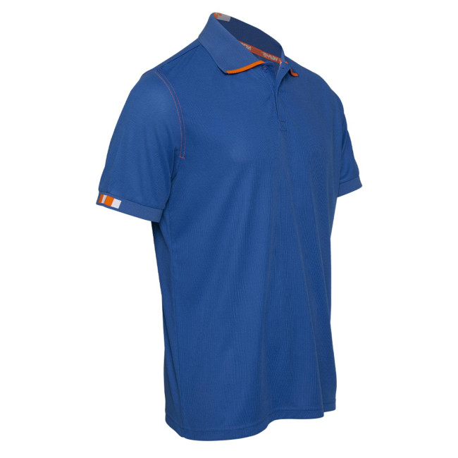 BEVEN - ARBEITSPOLO BLAU/NEONORANGE
