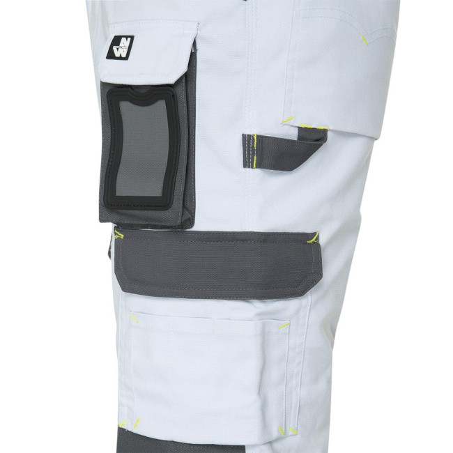 CARY - PANTALON DE TRAVAIL MULTIPOCHES BLANC