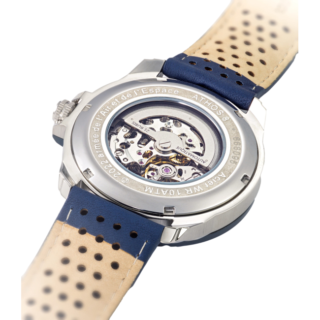 MONTRE PATROUILLE DE FRANCE ATHOS 8 cuir bleu
