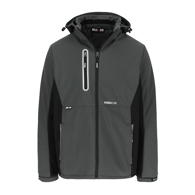 Veste softshell multipoches Taris gris/noir - Herock