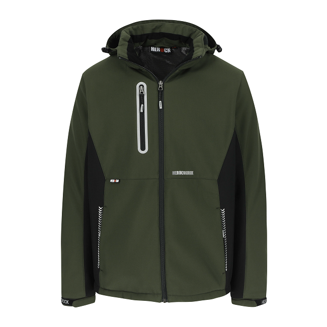 Kamizelka softshell wielokieszeniowa Taris khaki/czarna - Herock