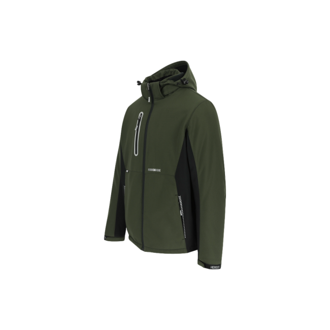 Softshell vest met meerdere zakken Taris kaki/zwart - Herock